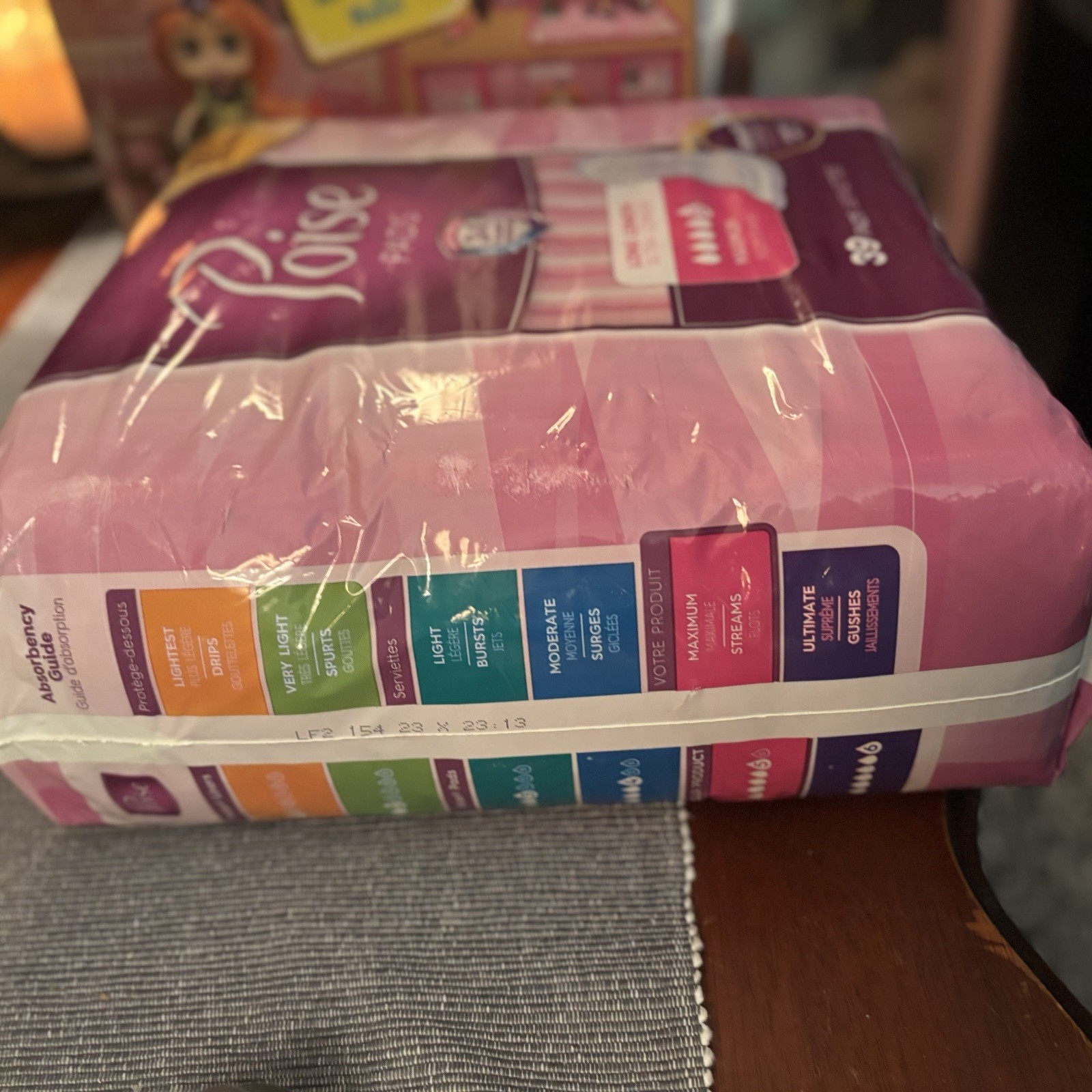 Poise Pads Bladder Control Level 5 Long Length Maximum Absorbency 39 Count