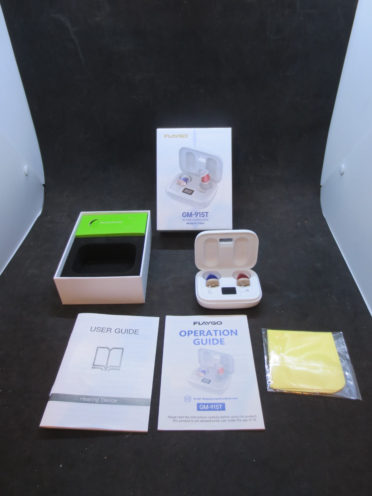 FlayGo Rechargeable OTC Hearing Aids GM – 915T Noise Cancellation