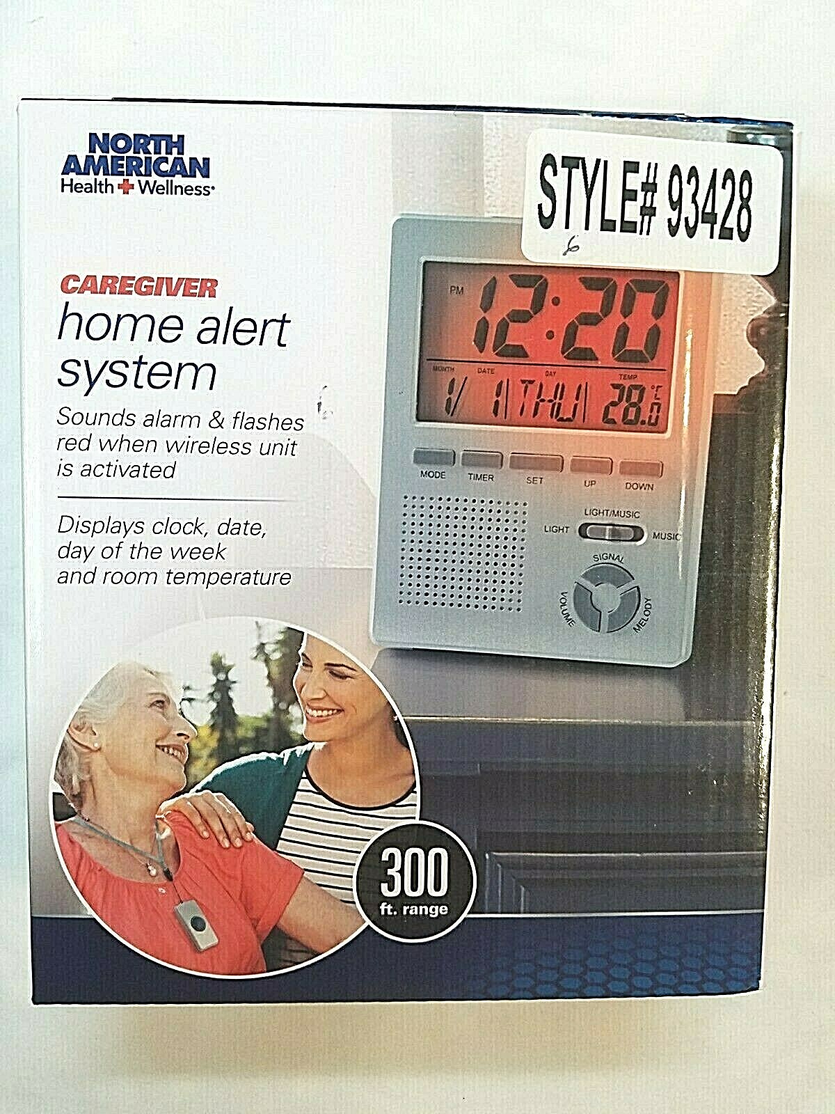 NORTH AMERICAN CAREGIVER IN HOME ALERT SYSTEM 300 FEET RANGE SOUNDS ALARM 