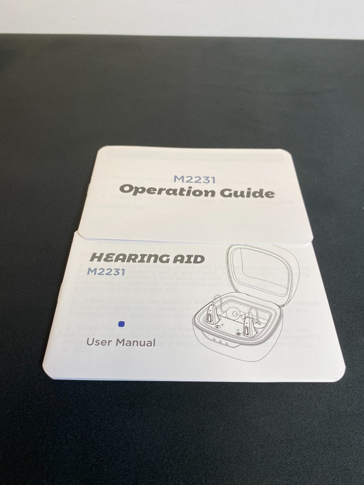 Nvboty M2231 Beige Rechargeable Noise Cancelling Hearing Aids With User Manual
