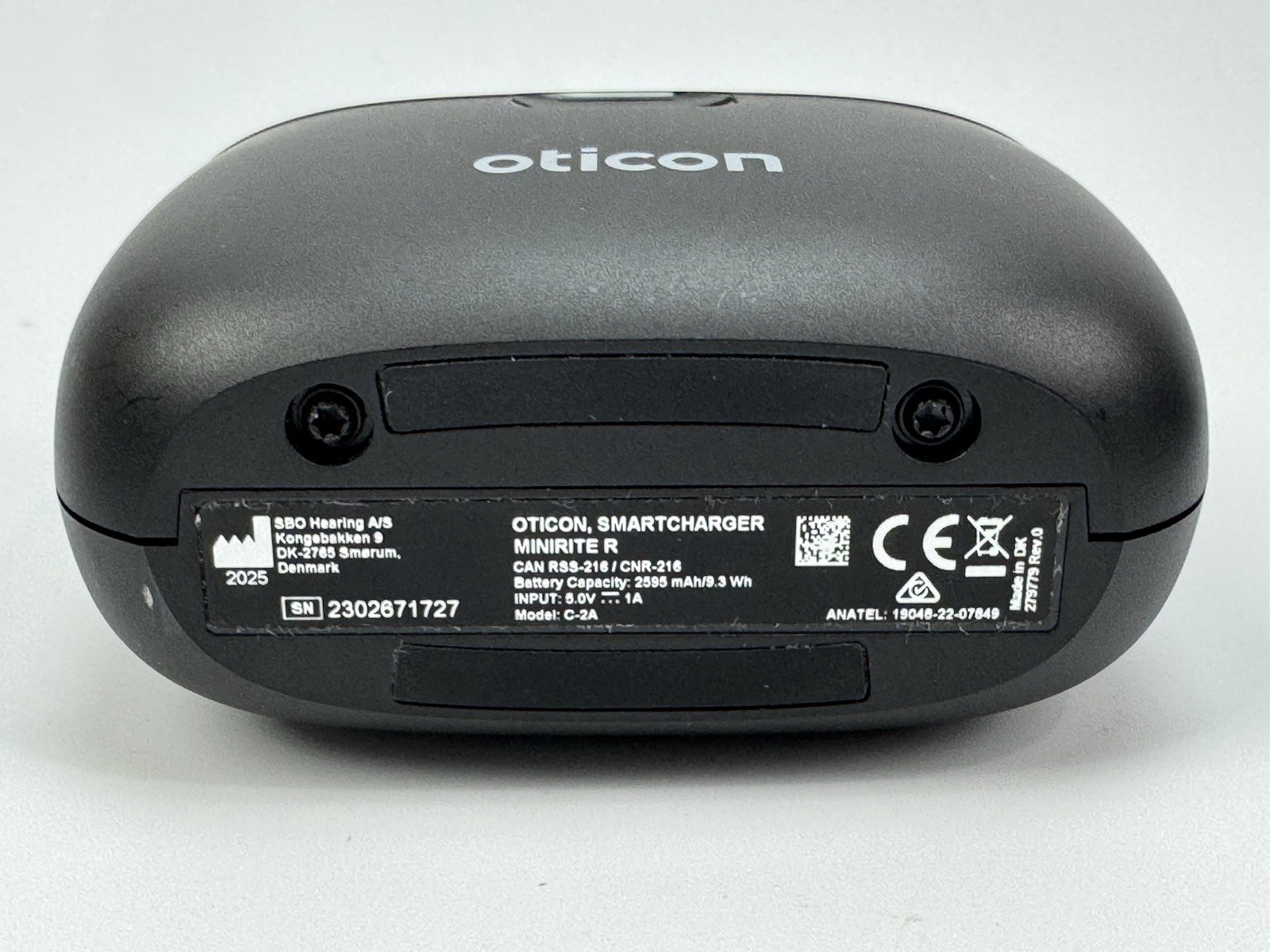 OTICON Minirite R Smart Charger Only (Model C-2A) w/ Charging Cable Storage Case