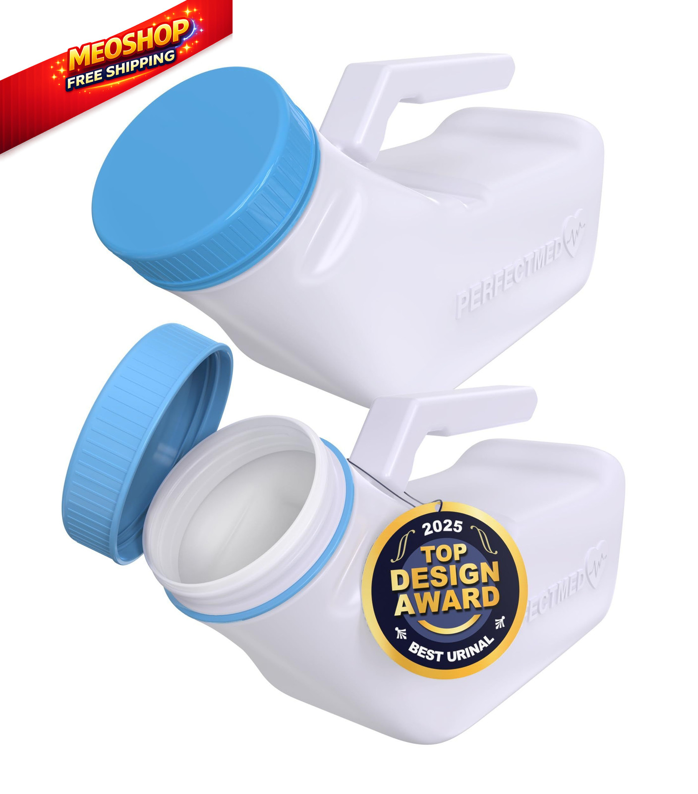 Urinals for Men Spill Proof by PerfectMed (2 Pack) – 32 2 Count (Pack of 1)