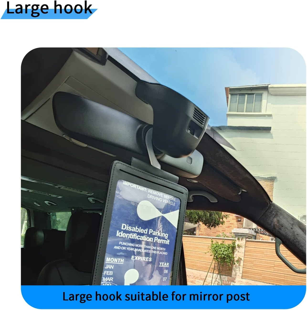 Portable Handicap Placard Holder for Auto – Ultra Transparent Handicapped Placar