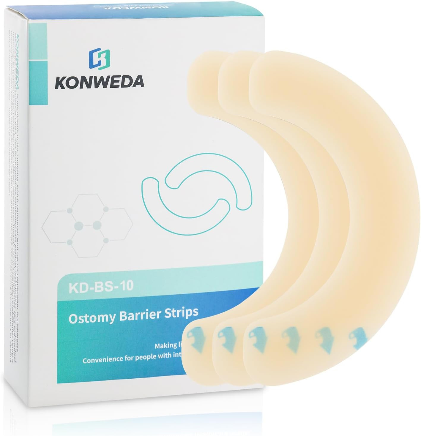 Ostomy Barrier Strips | Elastic Barrier Strips for Colostomy Bags [Pack of 10]