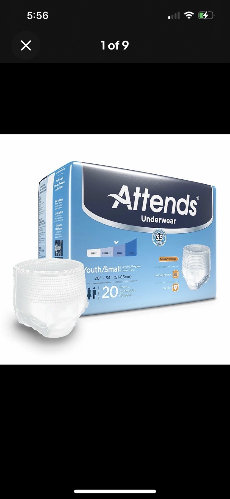 Attends Youth Small Disposable Underwear S APP0710 Super Plus Absorbency 80 Ct