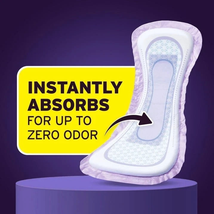 2 Pack Poise Incontinence Pads, 8 Drop Overnight, 84 ct