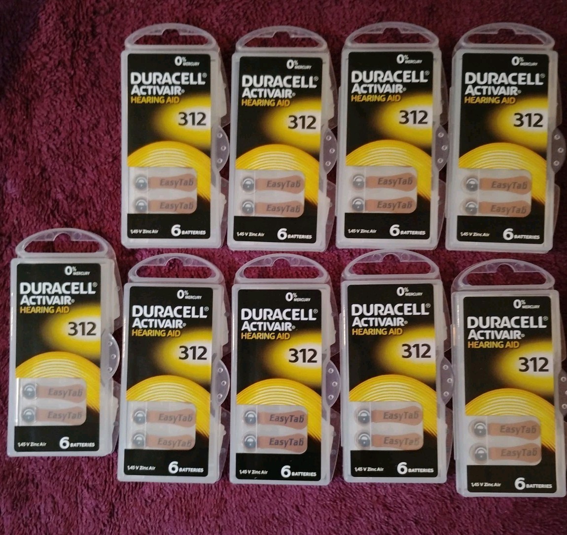Fresh New Duracell Hearing Aid Batteries Size 312 – Fast shipping Exp-06/ 2028