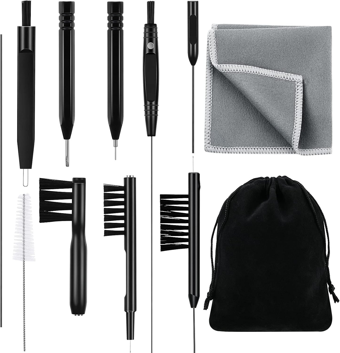 Hearing Aid Cleaning Kit – 12 Tools Including Magnet & Pouch for Easy Use
