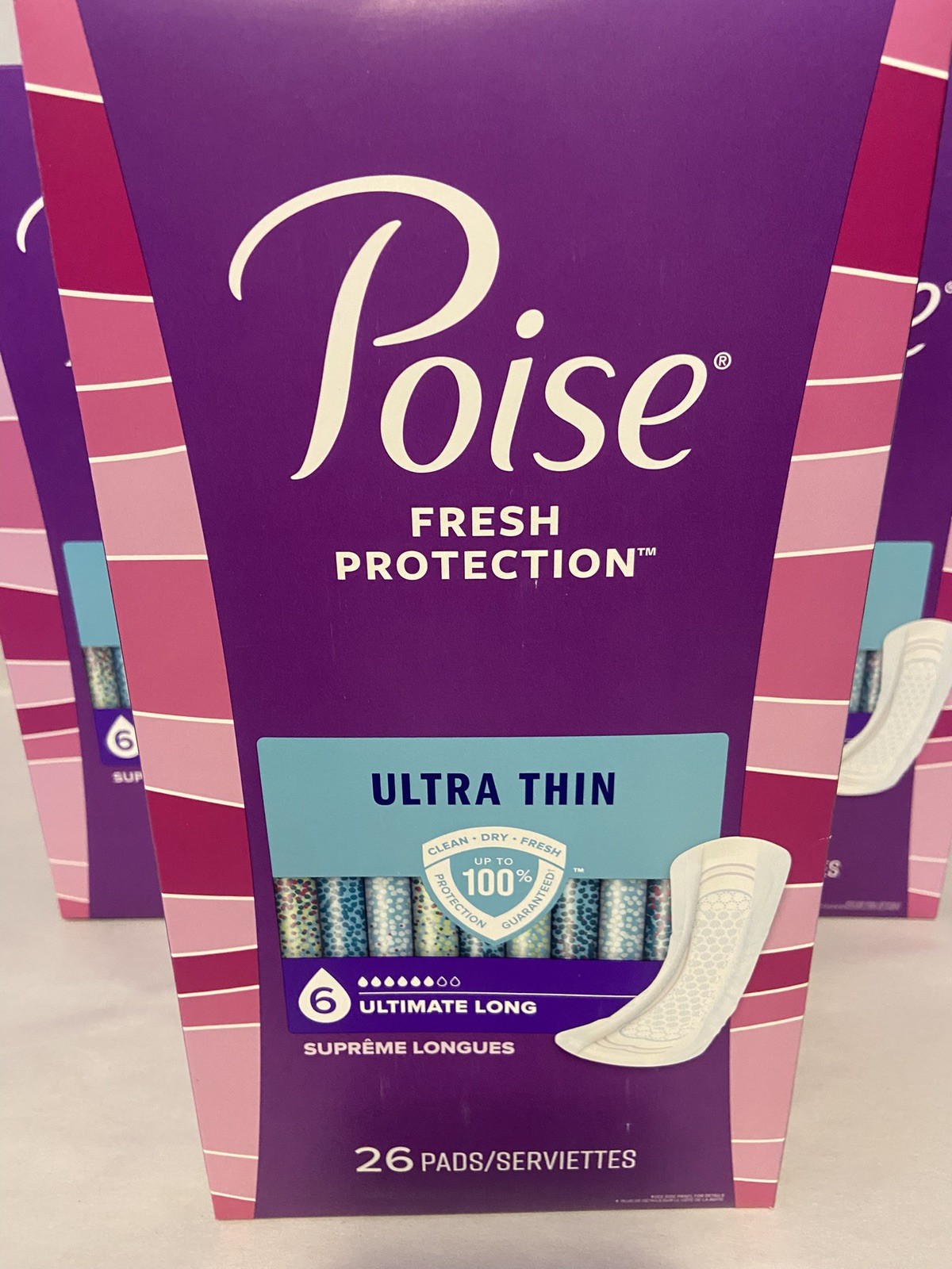 Poise Incontinence Pads for Women – Long 78 Count – 6 Drop – Ultimate Absorbancy