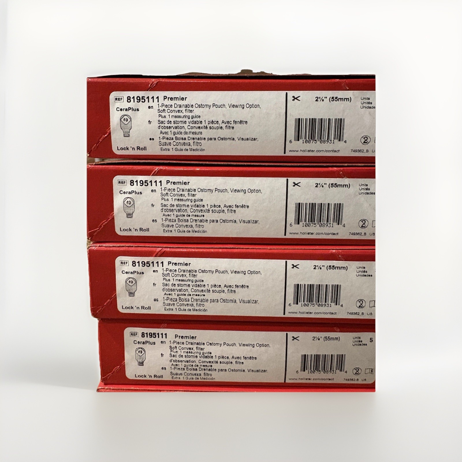 5 Hollister CeraPlus 8195111 Ostomy Pouches 1-Piece Cut To 2-1/8” exp 2030