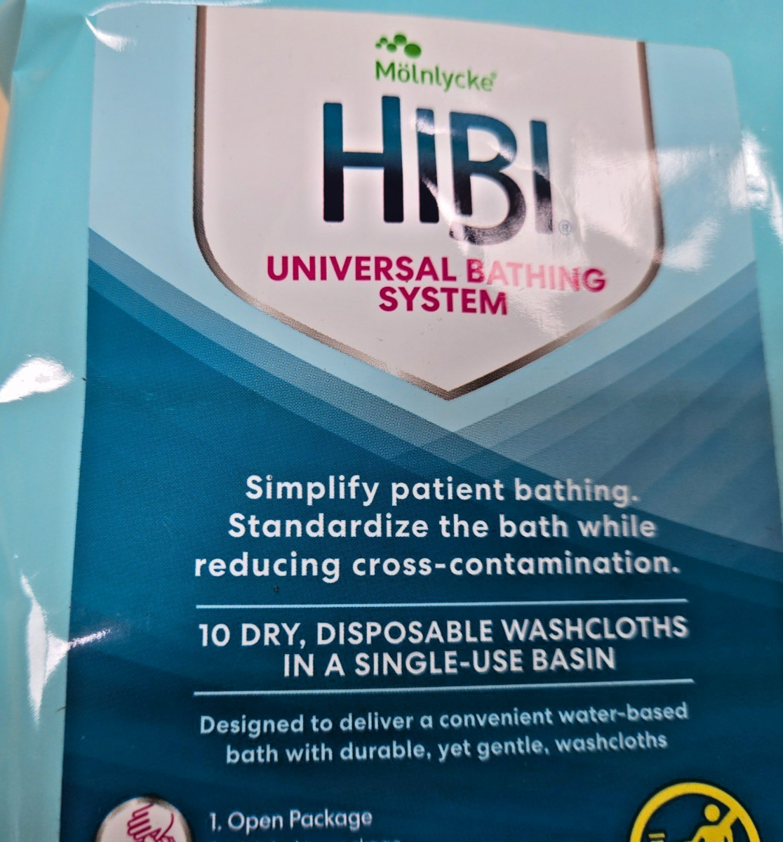 40 (10×4 Packs) Molnlycke Health Care 59911 Hibi Universal Bathing System Cloths