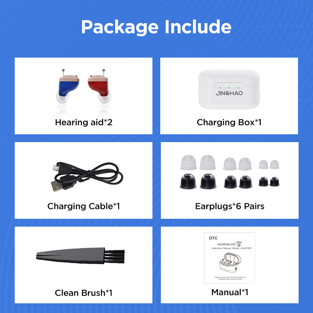 1 Pair Mini Hearing Aids Digital Invisible In Ear Sound Voice Amplifier Enhancer