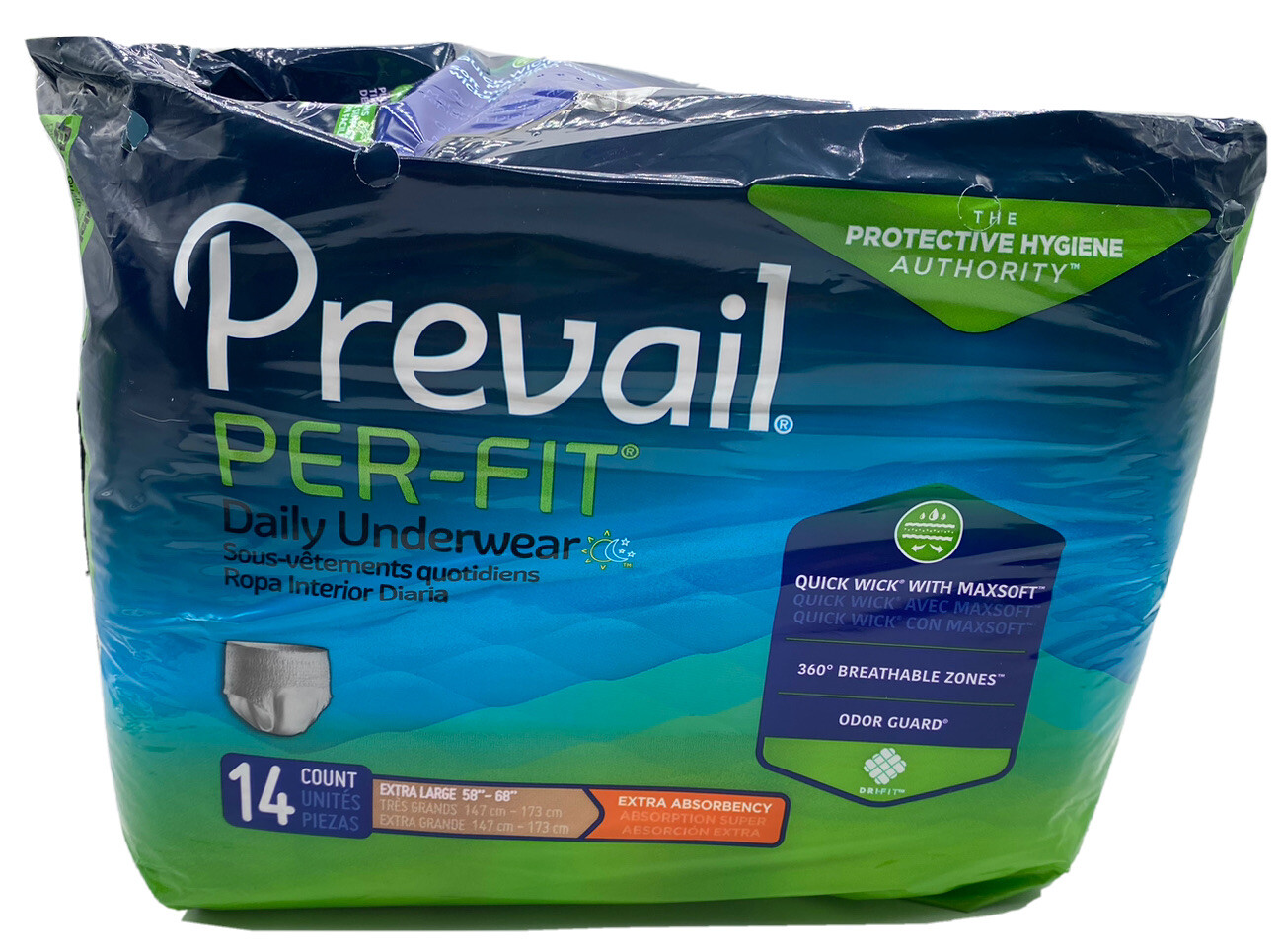 Prevail Per-Fit 14 Count Extra Large 58″-68″ Daily Underwear