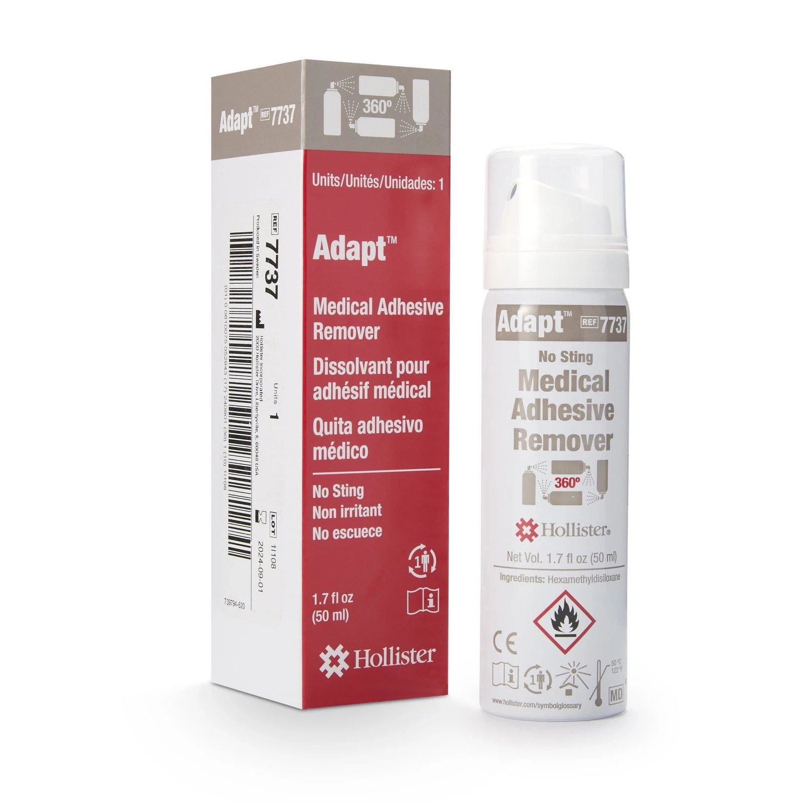 Hollister Adapt Medical Adhesive Remover Spray, 1.7 oz