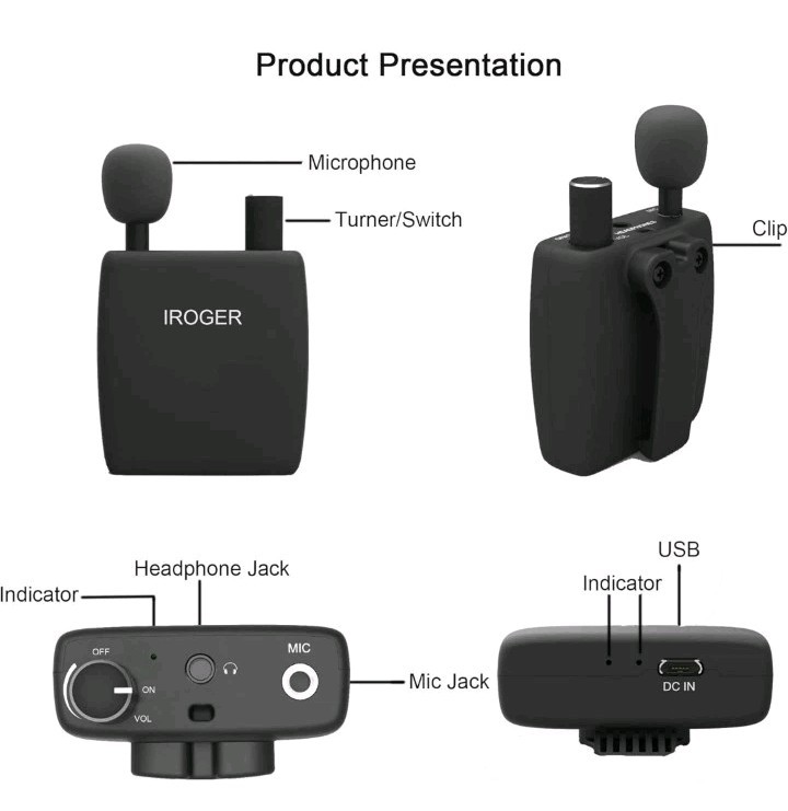 Rechargeable Hearing Amplifier Plastic Compact Personal Sound Device for Seniors