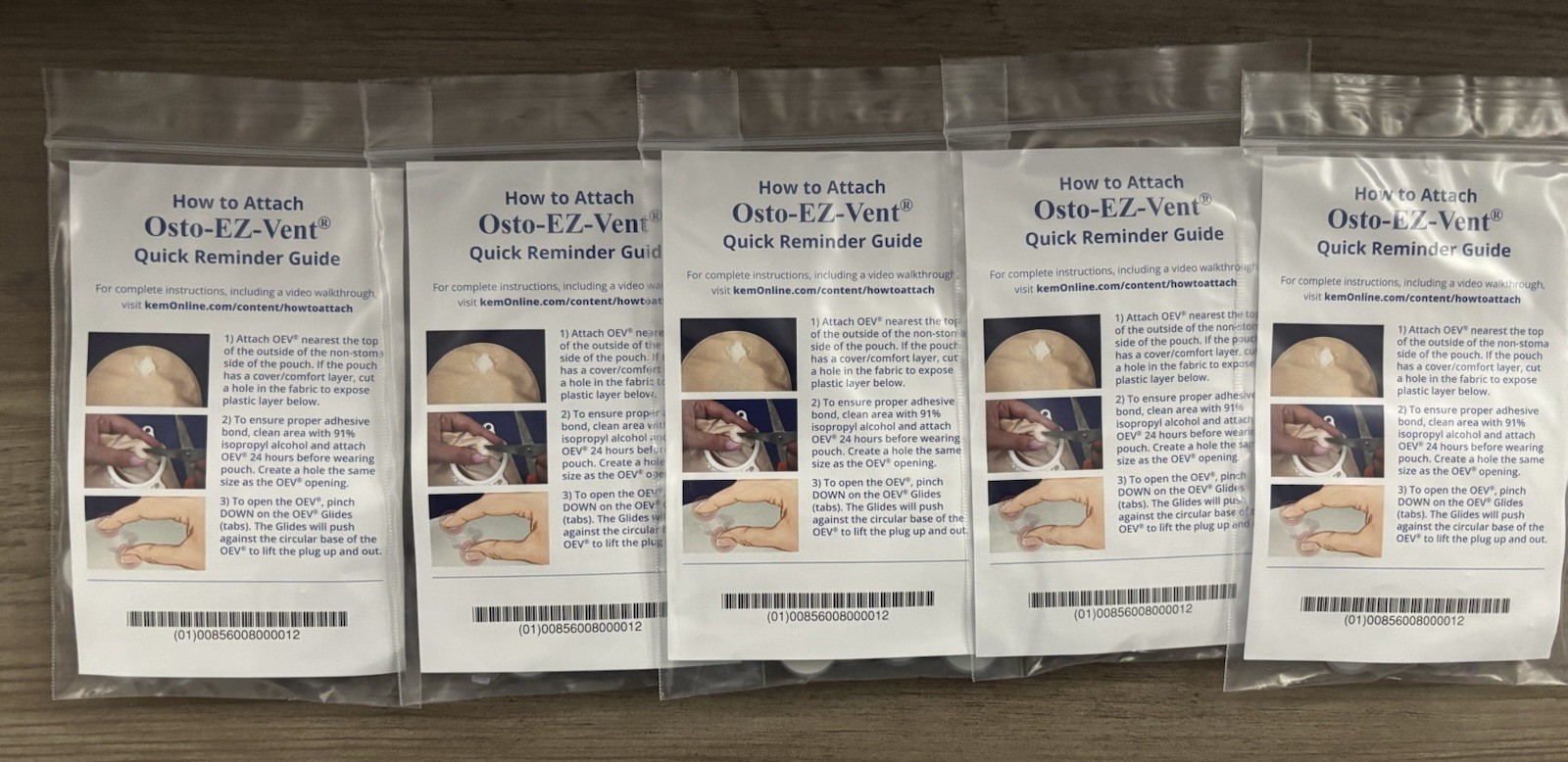 Lot Of 5 Kem Osto EZ Vent A4366 Ostomy Pouch Venting System 5 Pack Of 10 Vents
