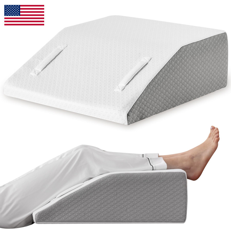 Ruqmuis Leg Elevation Pillow For After Surgery 8Inch Foam Leg Elevating Pillow