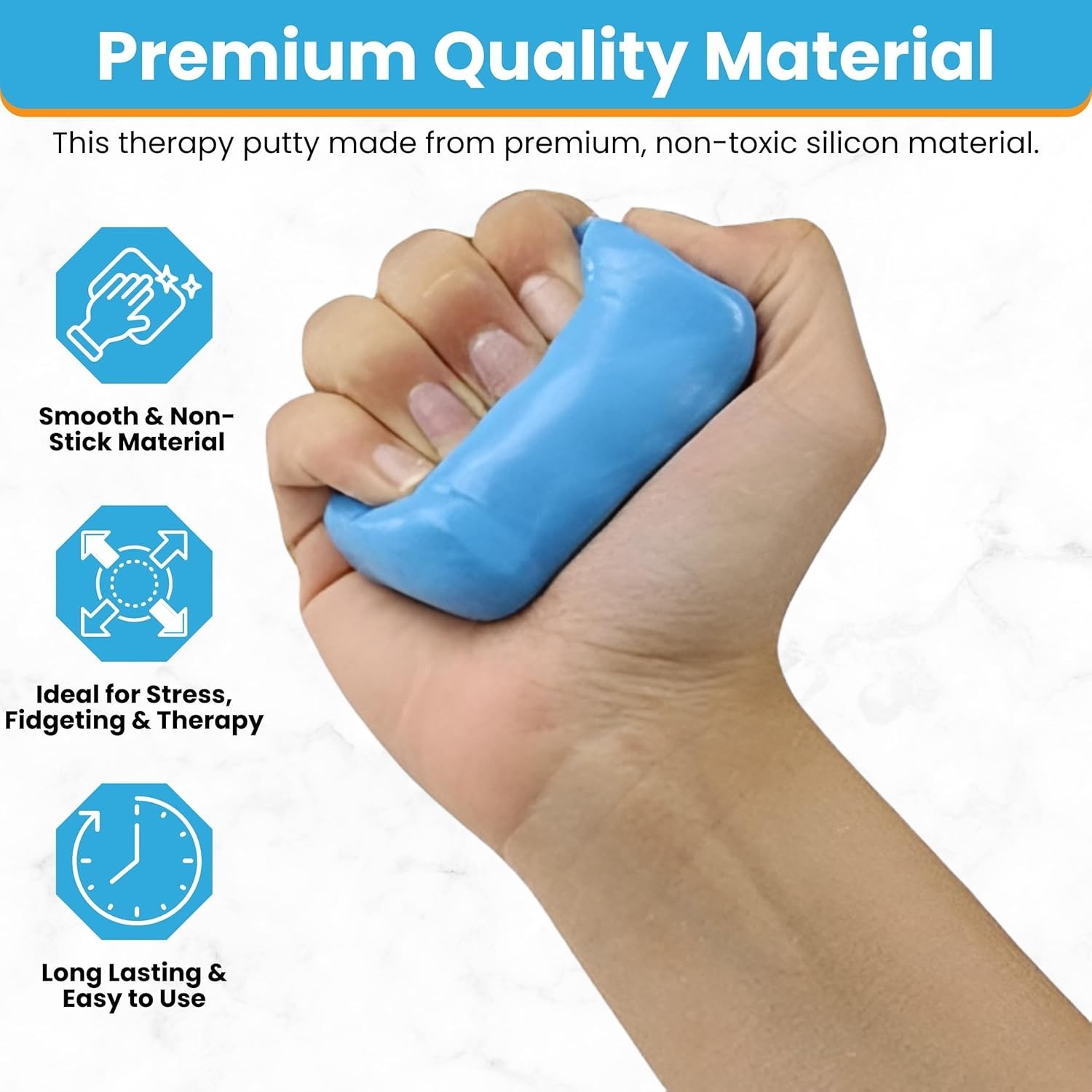 Portable Non-Toxic Hand Therapy Putty – 4 Resistance Levels for Strengthening