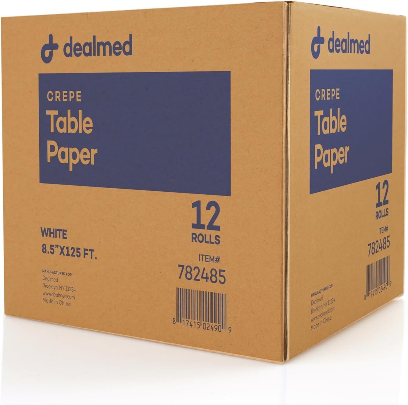 Durable & Soft Crepe Paper Roll, 8.5″ x 125′ – Perfect for Exam Tables, 12 Rolls