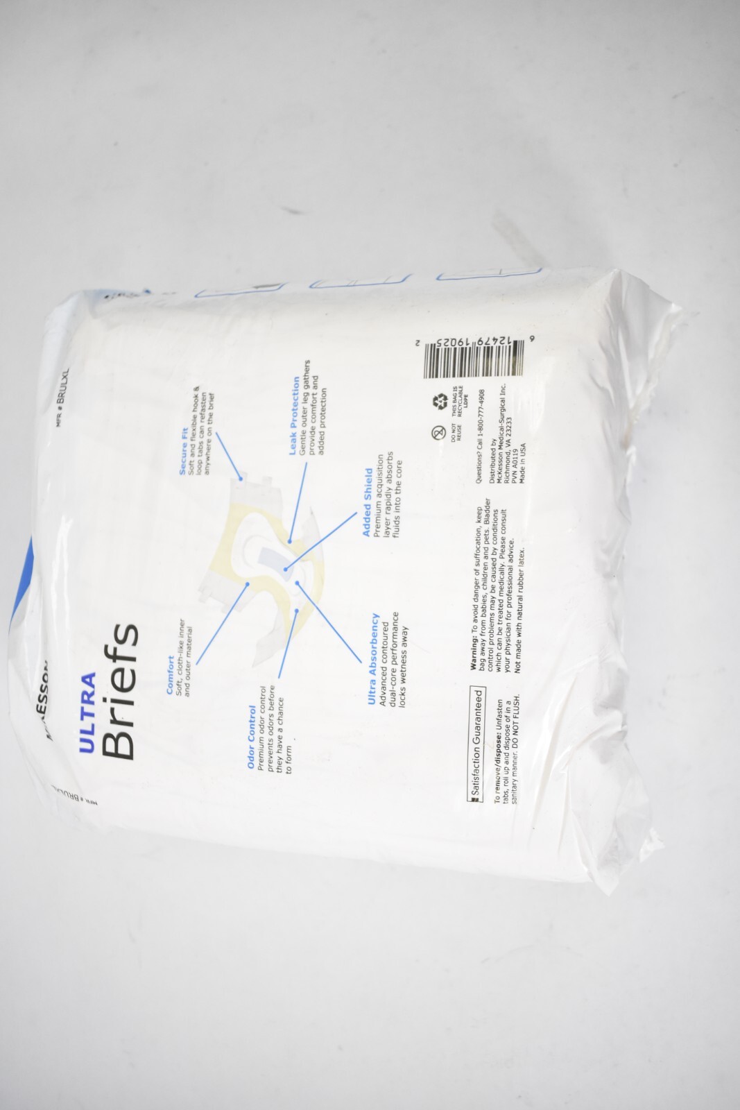 Lot of 30 McKesson Ultra Heavy Absorbency Briefs XL Size 58″ To 64″ Disposable