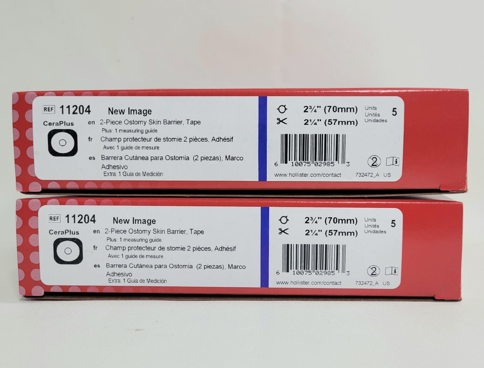 2x Hollister Cera Plus 11204 Ostomy Skin Barriers Expires 2030 LOT OF 2