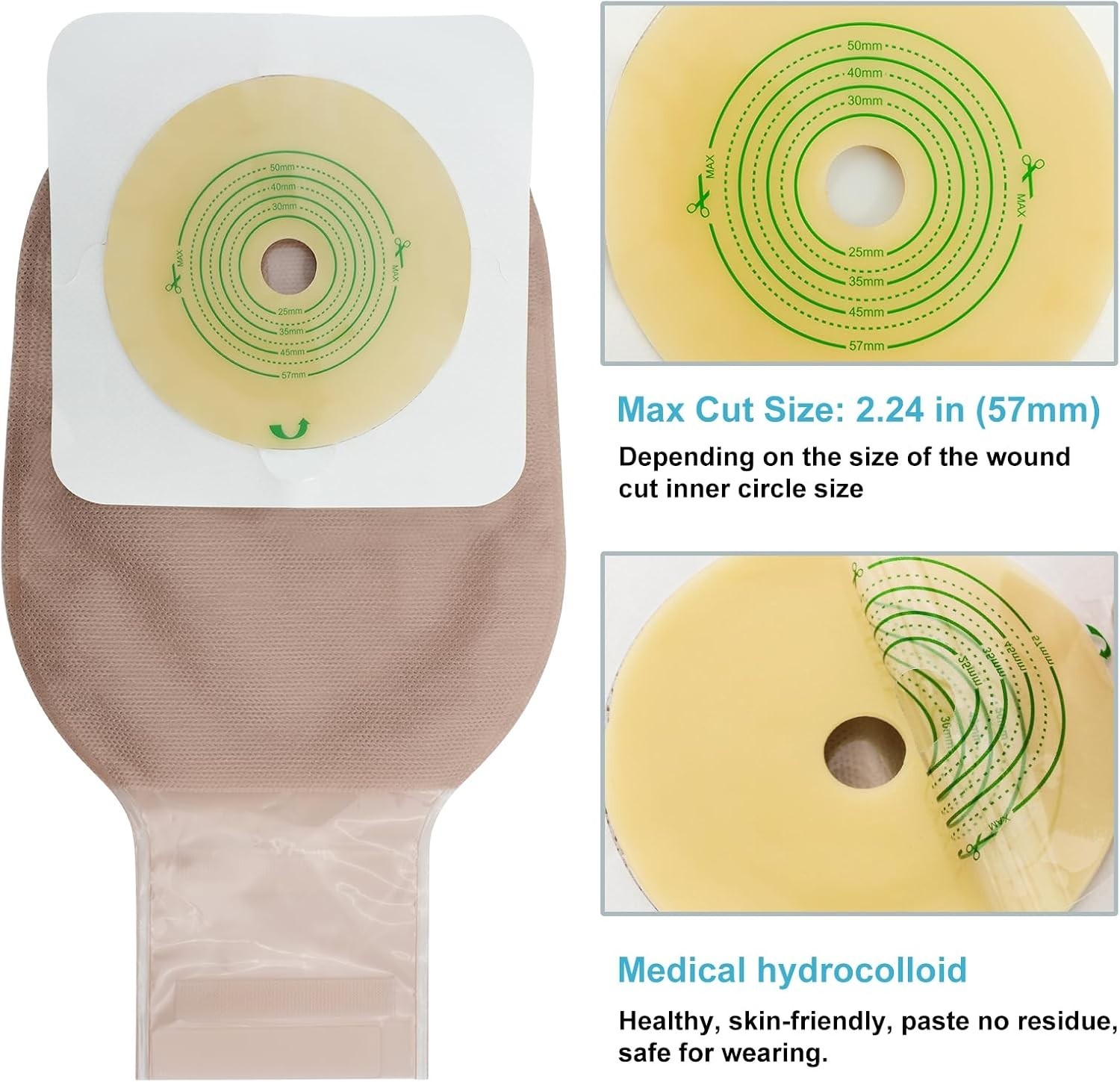 Ostomy Supplies Kit, Colostomy Bags with Carbon Filter