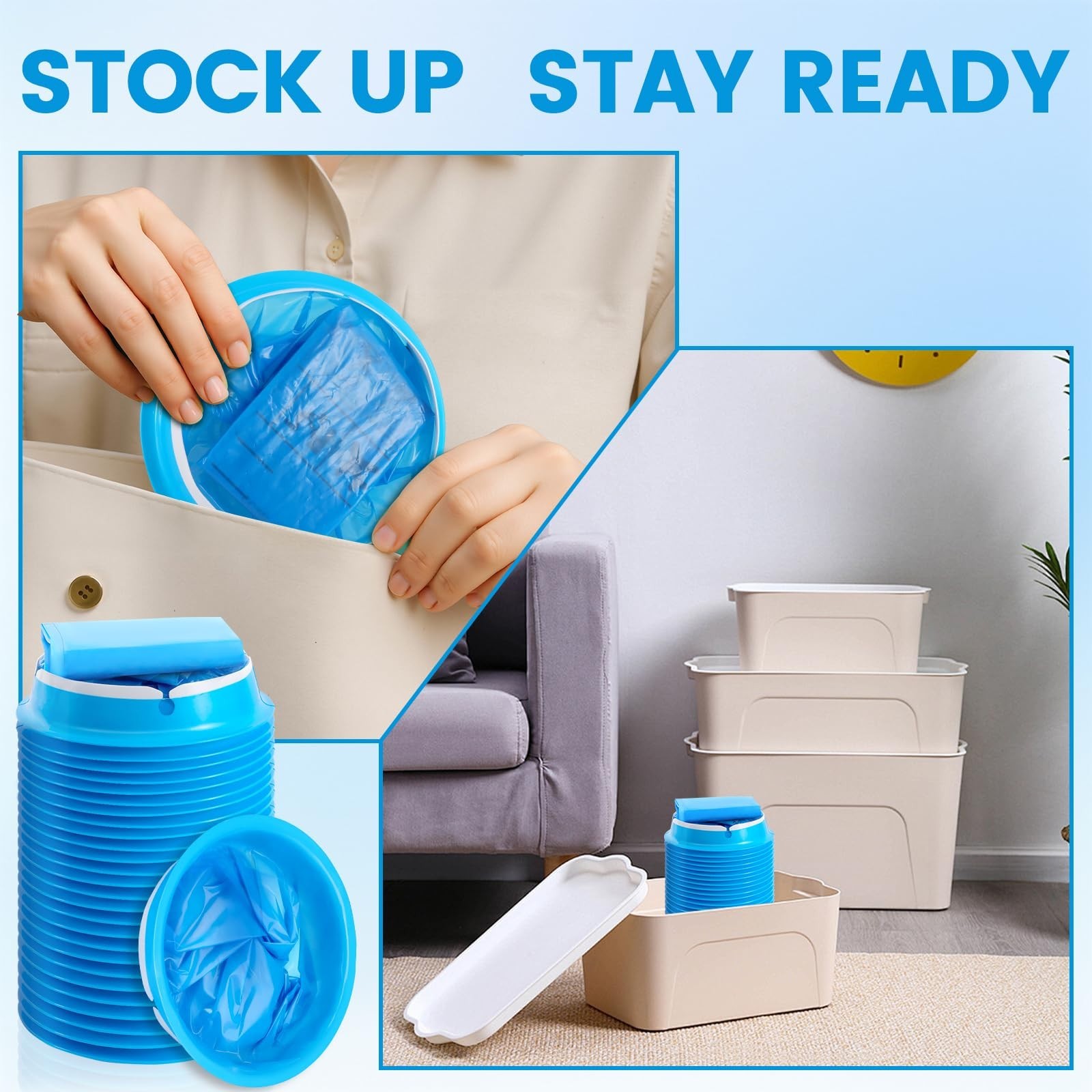 Disposable Vomit Bags 180 Pack – 1000ml Emesis Bags for Travel, Nausea Relief, L