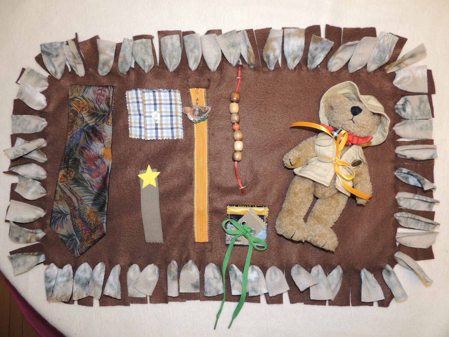 Fleece Fidget Activity Mat for Dementia Patients