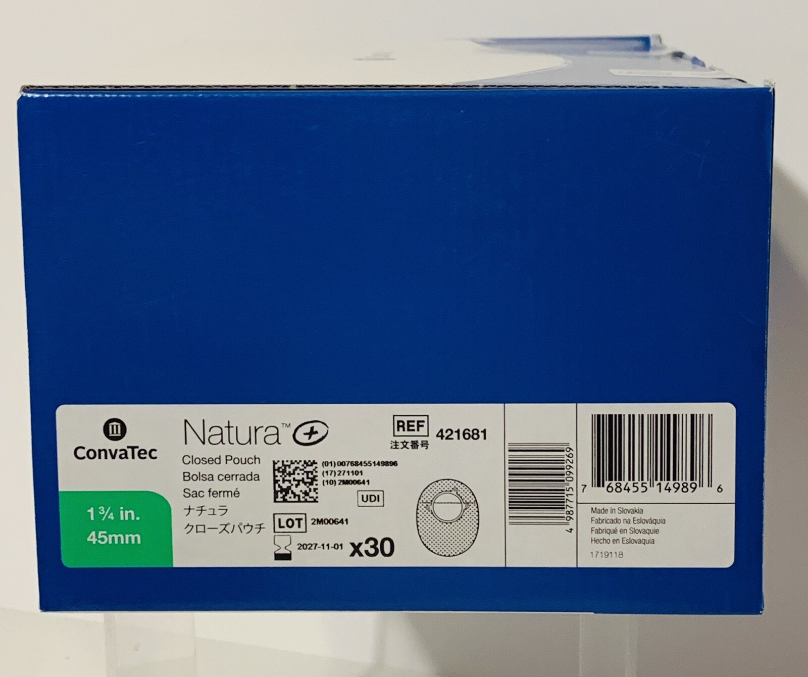 CONVATEC 421681 Sur-Fit Natura Closed-End Pouch 1-3/4″ Flange BOX Of 30