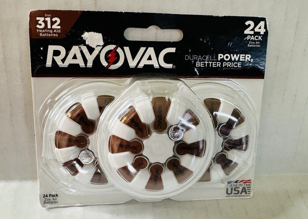 RAYOVAC Size 312 Hearing Aid Batteries 2 24 Packs 48 Qt Total
