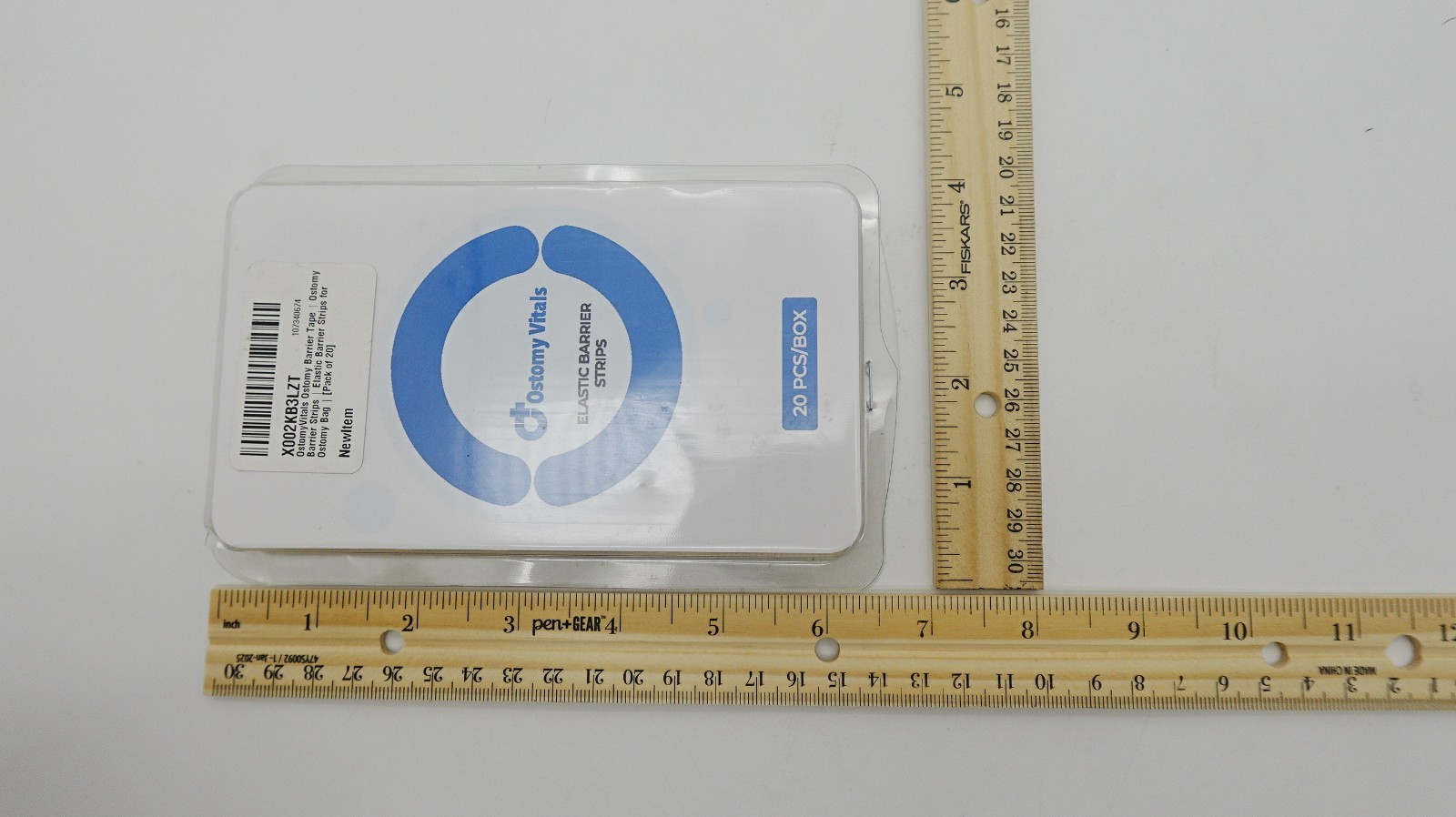 Pack of 20 Ostomy Vitals Adhesive Elastic Barrier Strips For Ostomy Bag
