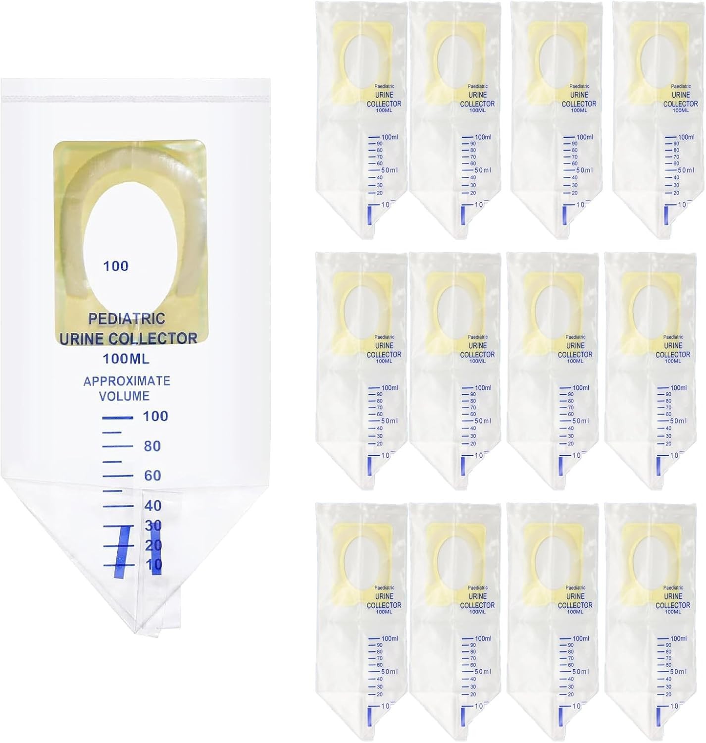 20 PCS Pediatric Urine Bag Collector, 100ml Baby Catcher Pouch Individual Pee…