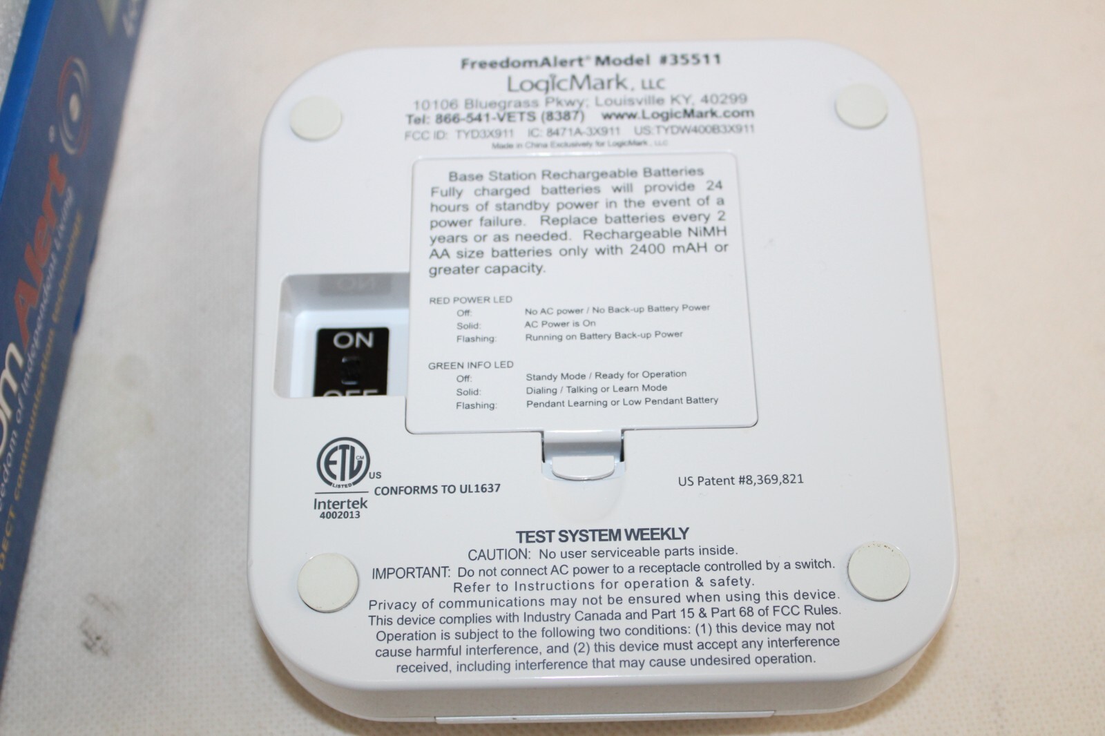 LogicMark Freedom Alert 35511 2-Way Voice Emergency Pendant Communicator