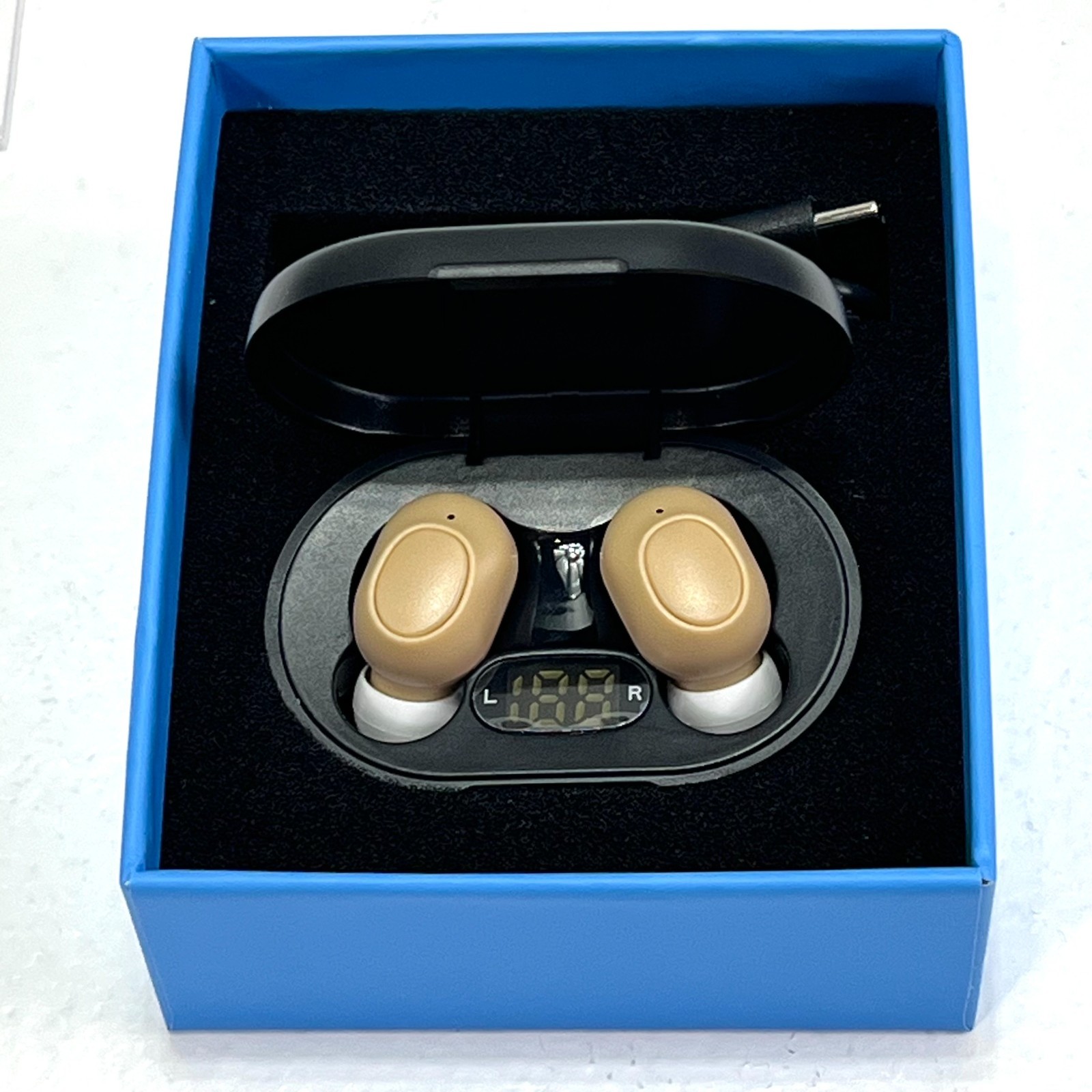 Rechargeable Mini Hearing Aids Noise Cancelling In-Ear Amplifiers with Case