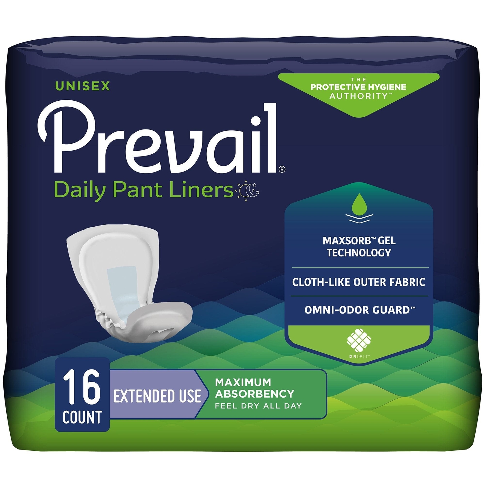 Prevail Pant Liner Incontinence Booster Pad Overnight Super, 13 X 28 Lavender