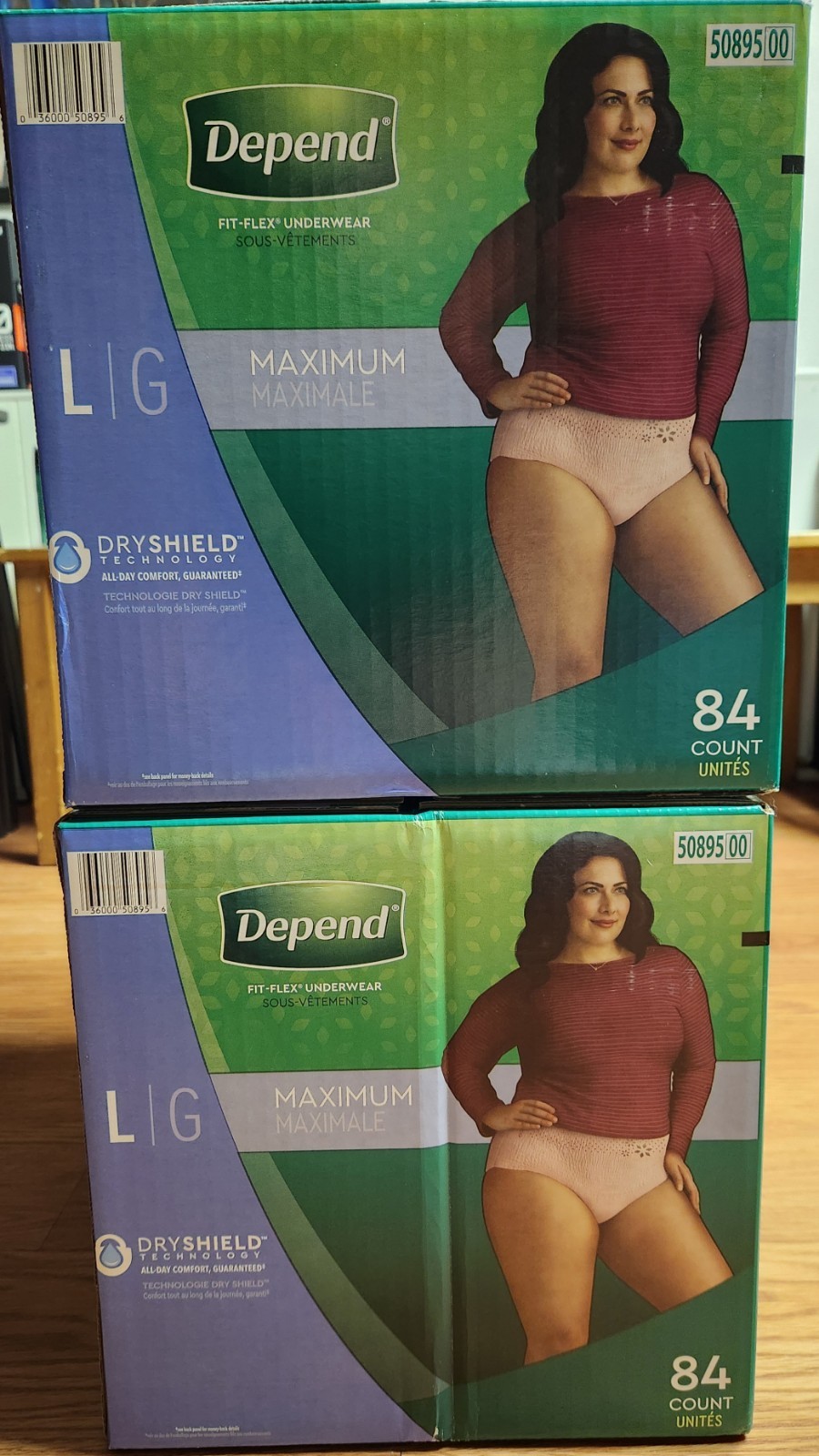 Depend Fit-Flex Women’s Maximum Underwear 84 Count (Set of 2) – New