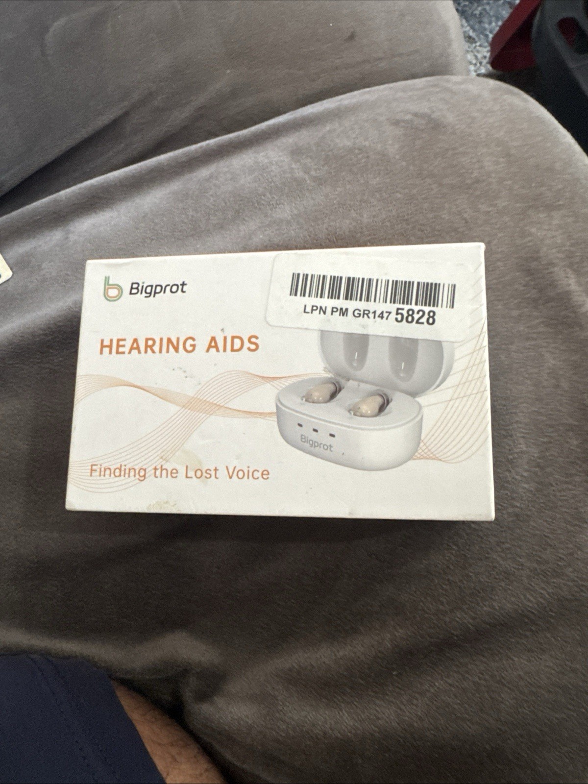 Bigprot Rechargeable ITE Hearing Aids Both Ears, Charging Case, White/Beige