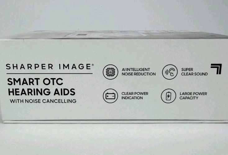 Sharper Image Smart OTC Hearing Aids Noise Cancelling D26AT 20 Hours Recharge