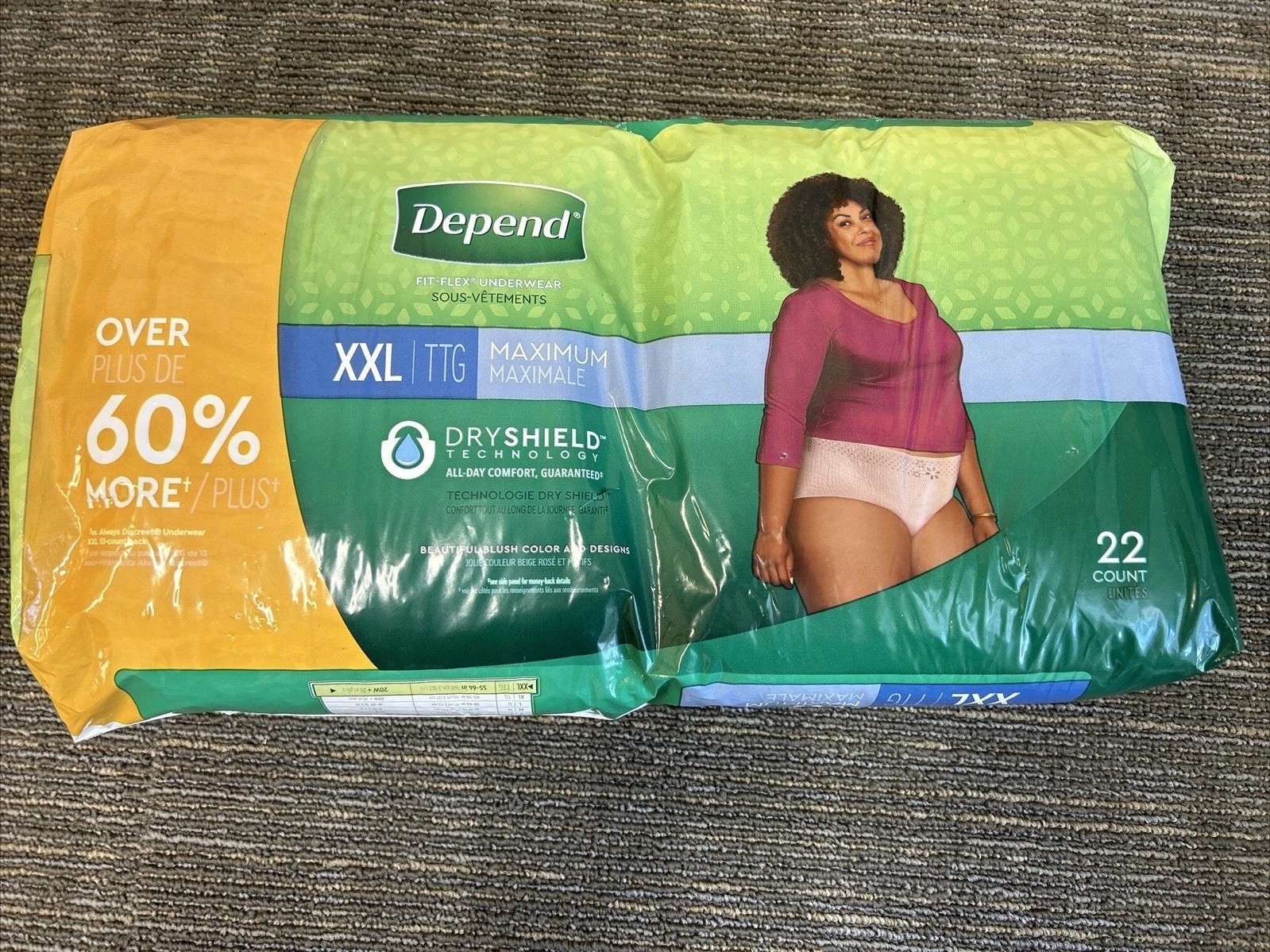 Depend Fit-Flex Underwear For Women Size XXL, 22 Count