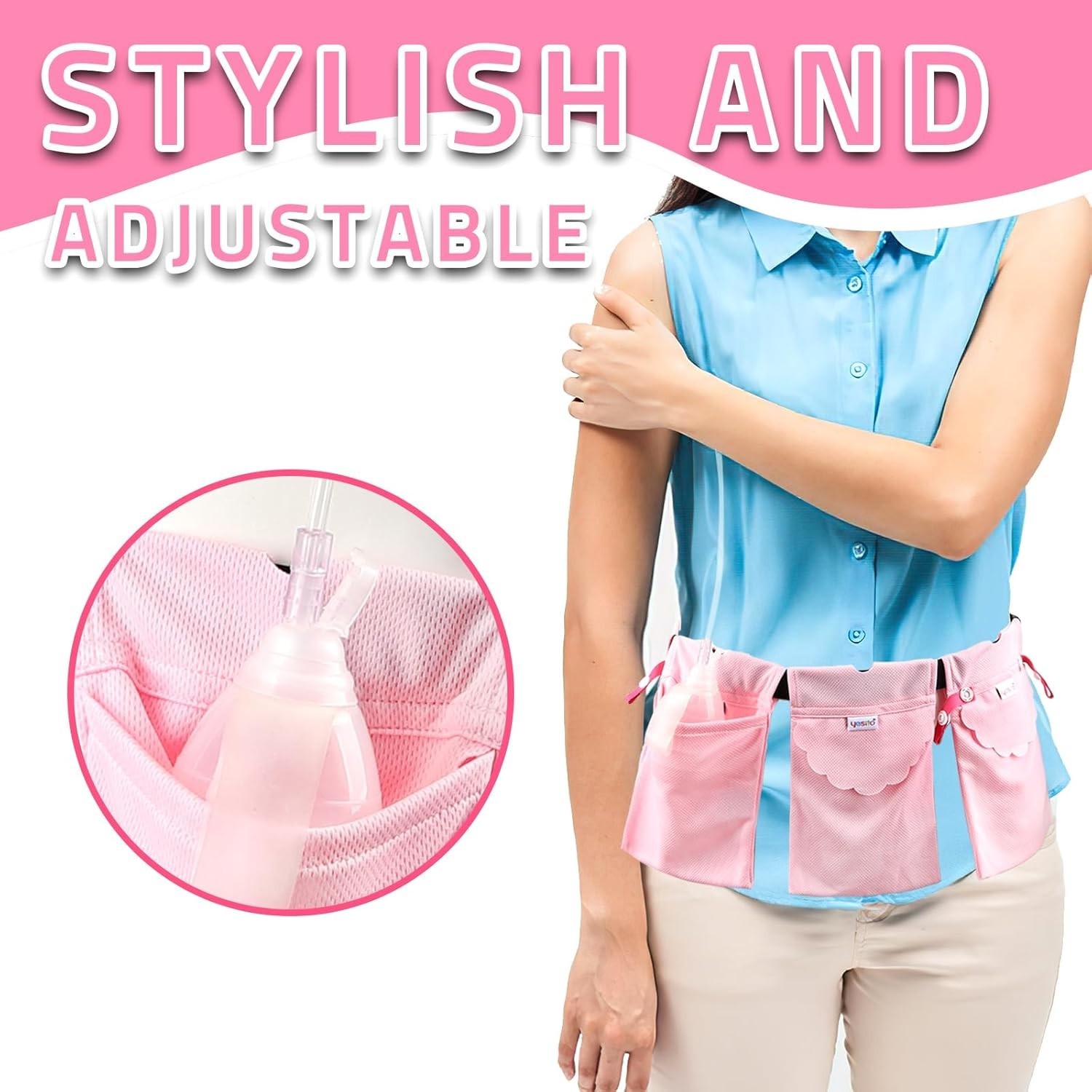 Soft Mesh Mastectomy Drainage Pouch with Dual Pocket Support – Post-Surgery Care