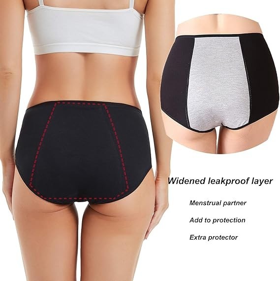 5Pack High Absorbency Incontinence Underwear for Women Washable Leakproof Pantie