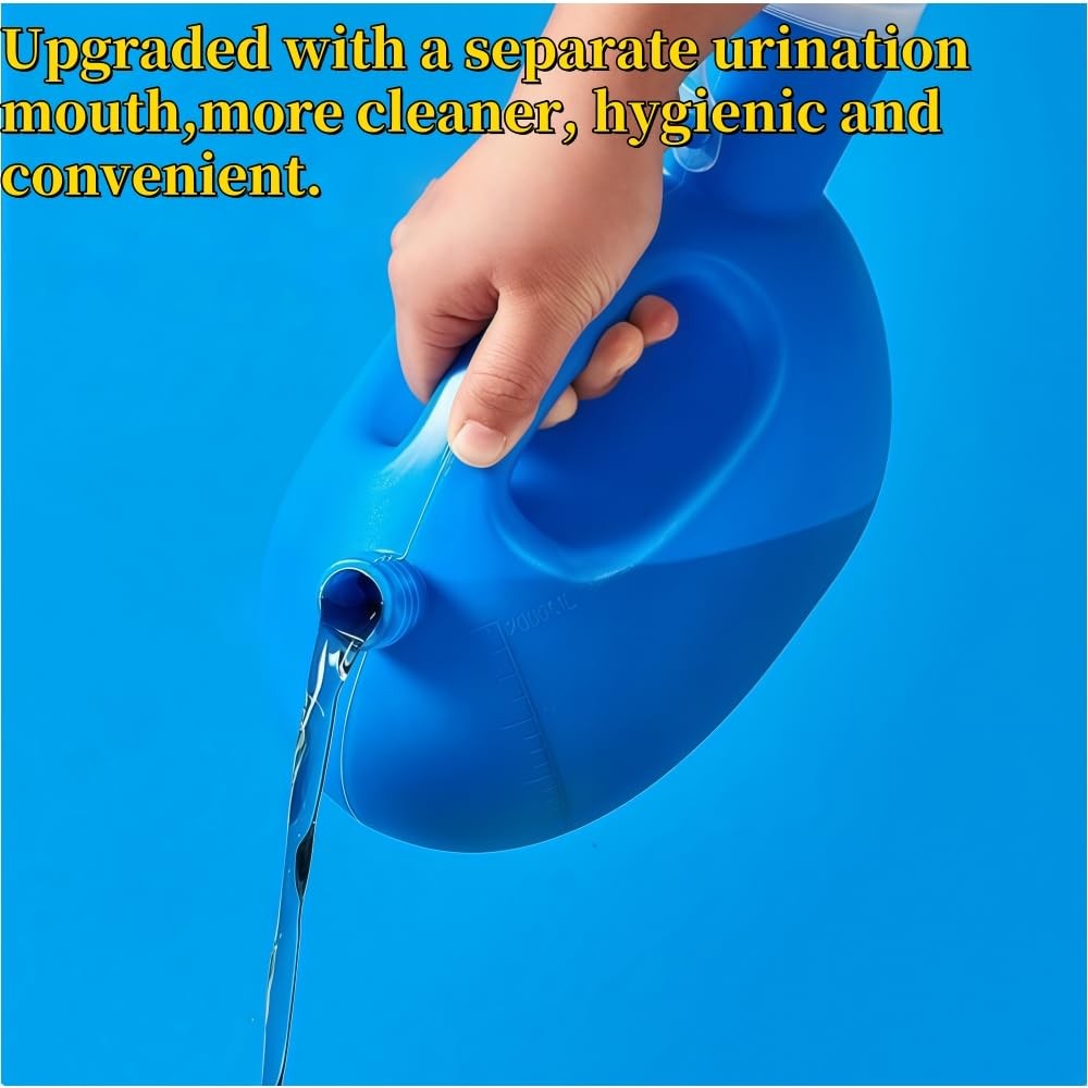 Urinals for Men 68oz/2000ml Capacity with 47″ Tube – Portable Pee Bottle
