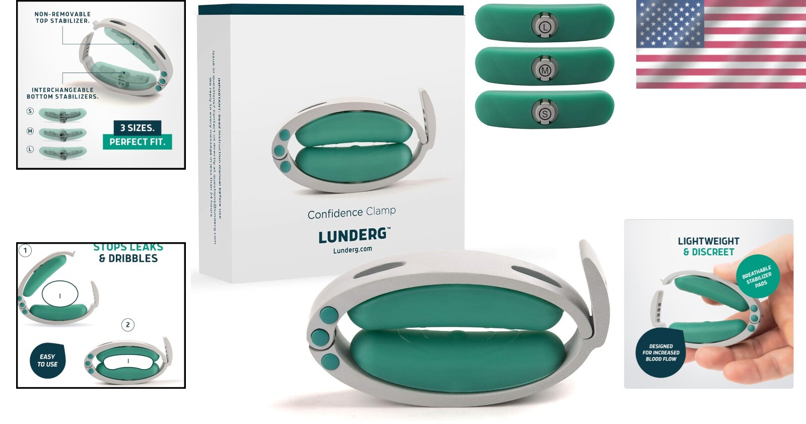 Confidence Clamp – Adjustable Incontinence Clamp with Travel Bag for Men