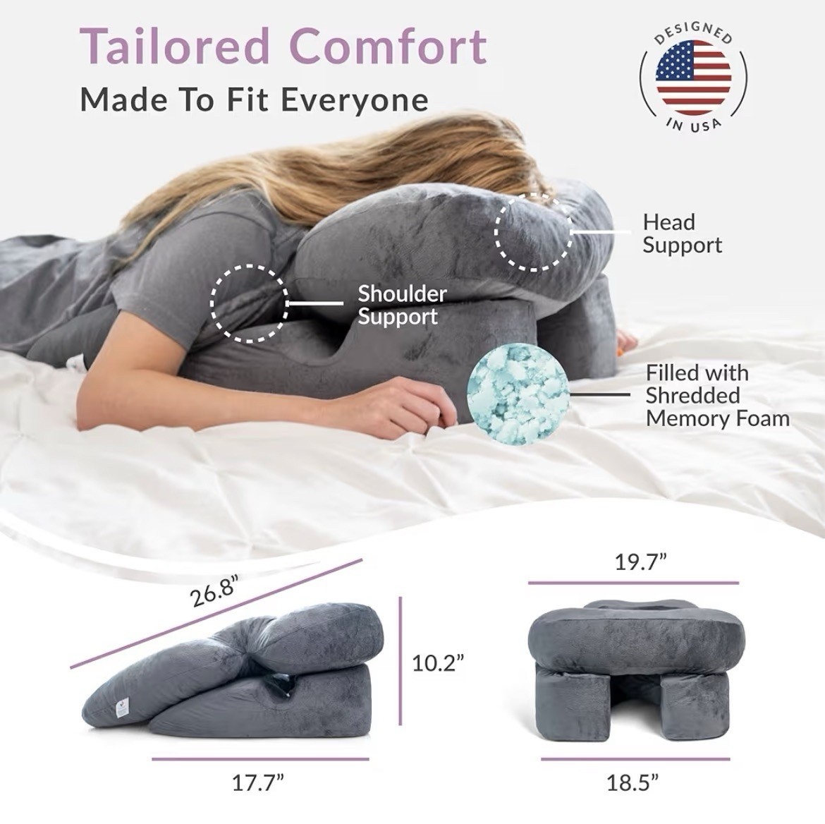 Zomaple BBL Pillow Overstock Deal Butt Lift Surgery Recovery Memory Foam NEW