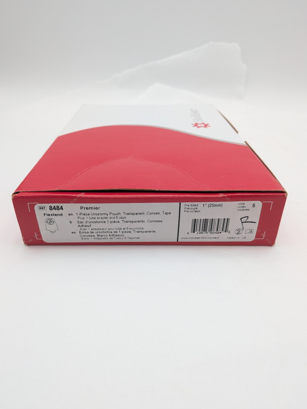 Hollister Urostomy Pouch Drainable 1″ Stoma 9″L 1pc System Ultra Clear 8484 5/Ct