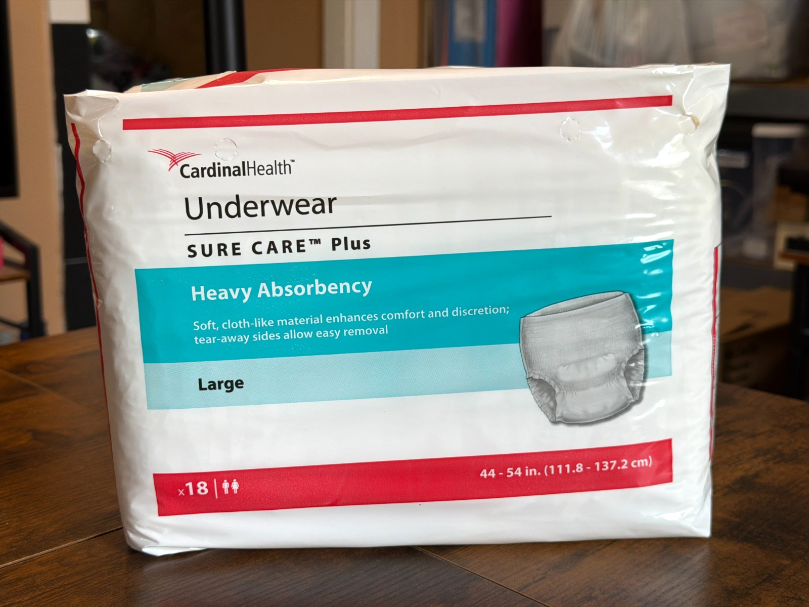 Cardinal Health Underwear Sure Care Plus Heavy Absorbency Large 72 Count New.