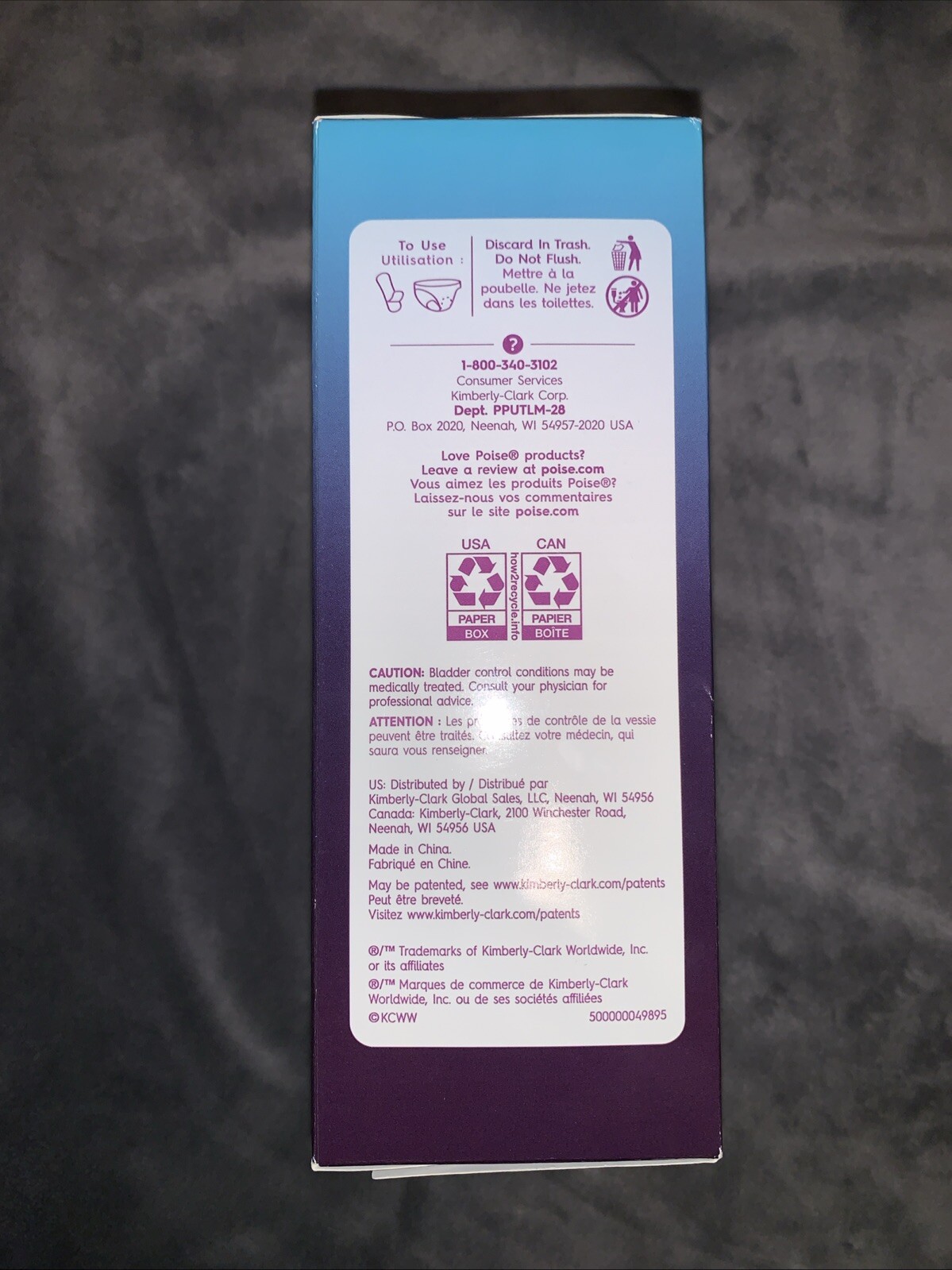 Poise Ultra Thin Pads Protection Light Absorbency #3 Reg Length 28 Pads Each