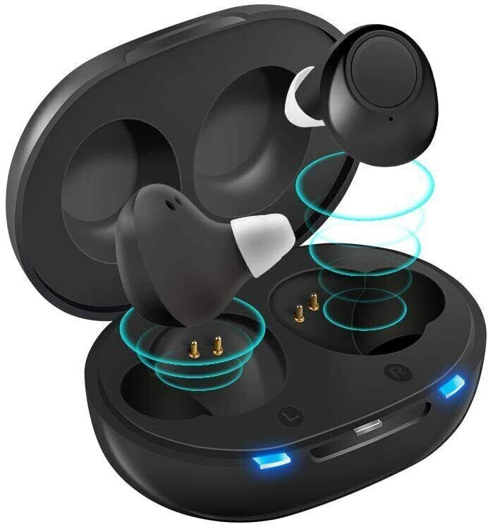 1 Pair Hearing Amplifier Rechargeable Hearing Aids Ear Device Black