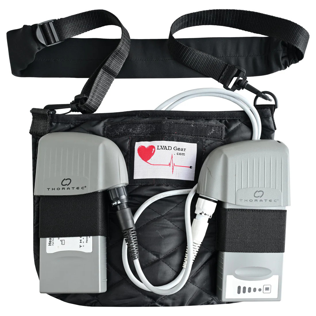LVAD Flannel Bag Grey – Durable Pouch With Pockets For HeartMate/HeartWare