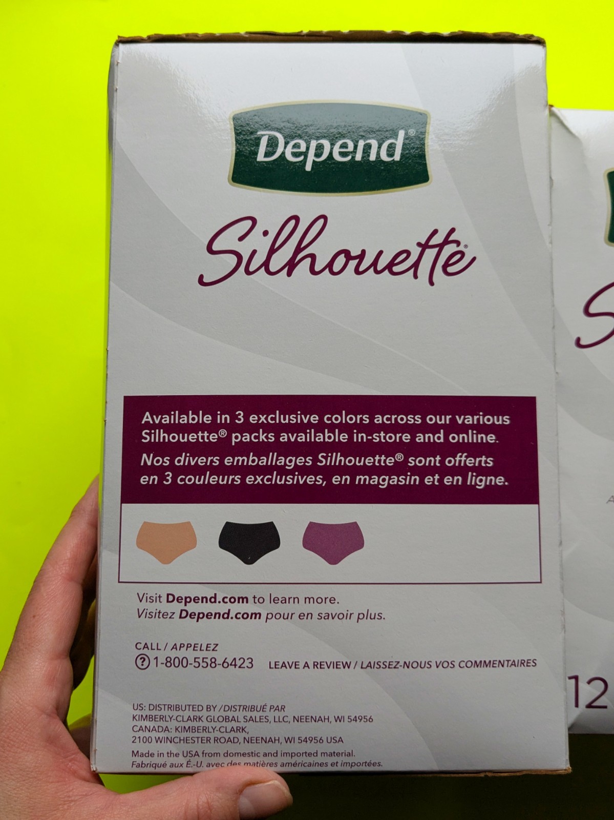 Depend Silhouette Skinguard Adult Incontinence Underwear 12ct – Lot of 2